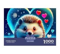 Hedgehog, 1000-piece Jigsaw Puzzle, Absorbing Hands on Pastime Encouraging Patience Perseverance Visual Awareness, Relaxing Hobby Transforming Spare Hours Into Meaningful Enjoyment, Suitable for Ages