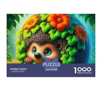 Hedgehog, 1000-piece Jigsaw Puzzle, Carefully Chosen Pastime Gift Encouraging Togetherness Mindfulness Satisfaction, Suitable Keepsake Transforming Free Time Into Treasured Memories, Suitable for Ages