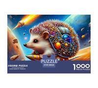 Hedgehog, 1000-piece Jigsaw Puzzle, Competitive Tabletop Challenge Introducing Timed Goals Scoring Excitement, Entertaining Activity Suitable for Friendly Contests Group Play, Suitable for Ages 12+,