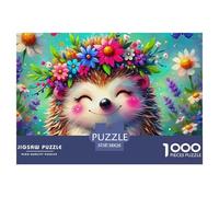 Hedgehog, 1000-piece Jigsaw Puzzle, Cooperative Problem Solving Pastime Strengthening Relationships Patience Understanding, Enjoyable Household Activity Creating Quality Togetherness Moments, Suitable