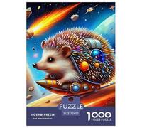 Hedgehog, 1000-piece Jigsaw Puzzle, Creative Construction Activity Resulting in Displayable Visual Statement, Tasteful Decor Choice Elevating Domestic Atmosphere Personality, Suitable for Ages 12+,