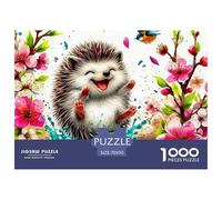Hedgehog, 1000-piece Jigsaw Puzzle, Creative Construction Activity Resulting in Displayable Visual Statement, Tasteful Decor Choice Elevating Domestic Atmosphere Personality, Suitable for Ages 12+,