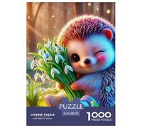Hedgehog, 1000-piece Jigsaw Puzzle, Exciting Problem Based Competition Fostering Determination Adaptability Quick Thinking, Enjoyable Social Pastime Encouraging Performance Driven Participation, Suita