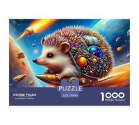 Hedgehog, 1000-piece Jigsaw Puzzle, Family Friendly Educational Game Encouraging Cooperation Communication Shared Goals, Meaningful Parent Child Bonding Activity during Evenings Weekends, Suitable for