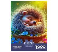 Hedgehog, 1000-piece Jigsaw Puzzle, Family Friendly Educational Game Encouraging Cooperation Communication Shared Goals, Meaningful Parent Child Bonding Activity during Evenings Weekends, Suitable for