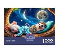Hedgehog 1000 Piece Jigsaw Puzzle for Adults Challenging Puzzle Educational for Challenging Family Activity Games Colorful Hard Puzzle for 70x50cm/1000pcs Family Decorations
