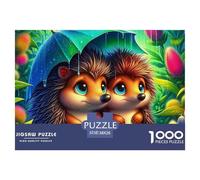 Hedgehog 1000 Piece Jigsaw Puzzle for Adults Educational Challenge for Challenging Family Activity Games Colorful for Home Decor Gifts 38x26cm/1000pcs