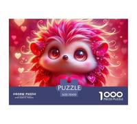 Hedgehog 1000 Piece Jigsaw Puzzle Handwork Puzzle Educational Challenge for Challenging Family Activity Games Colorful for Home Decor Gifts 70x50cm/1000pcs
