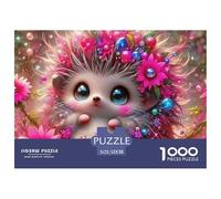 Hedgehog, 1000-piece Jigsaw Puzzle, Immersive Cognitive Challenge Offering Stress Relief Satisfaction Accomplishment, Excellent Wall Display Artwork Once Completed, Appropriate for Teens Adults, Suita