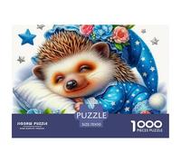 Hedgehog, 1000-piece Jigsaw Puzzle, Interactive Learning Oriented Pastime Blending Fun Thinking Cooperation, Excellent Domestic Activity Supporting Positive Communication Habits, Suitable for Ages 12+