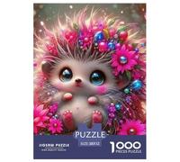 Hedgehog, 1000-piece Jigsaw Puzzle, Mentally Stimulating Tabletop Pursuit Enhancing Observation Accuracy Logical Sequencing, Satisfying Home Based Hobby Promoting Confidence Accomplishment, Suitable F