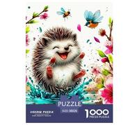 Hedgehog, 1000-piece Jigsaw Puzzle, Mentally Stimulating Tabletop Pursuit Enhancing Observation Accuracy Logical Sequencing, Satisfying Home Based Hobby Promoting Confidence Accomplishment, Suitable F