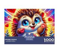 Hedgehog, 1000-piece Jigsaw Puzzle, Shared Recreational Experience Fostering Emotional Connection Trust Collaboration, Relaxing Home Entertainment Suitable for Multiple Generations, Suitable for Ages