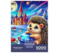 Hedgehog, 1000-piece Jigsaw Puzzle, Shared Recreational Experience Fostering Emotional Connection Trust Collaboration, Relaxing Home Entertainment Suitable for Multiple Generations, Suitable for Ages