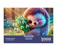 Hedgehog, 1000-piece Jigsaw Puzzle, Structured Thinking Challenge Offering Purposeful Engagement Away from Screens, Enjoyable Independent Pastime Cultivating Resilience Focus Control, Suitable for Age