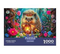 Hedgehog 1000-piece Jigsaw Puzzle with Poster -Fun at Home Activities, Birthday Present70x50cm/1000pcs
