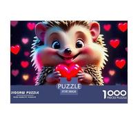 Hedgehog 1000 Piece Jigsaw Puzzles for Adults Challenging for Challenging Family Activity Games Colorful Hard Puzzle for 38x26cm/1000pcs Family Decorations