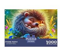 Hedgehog 1000 Piece Jigsaw Puzzles Handwork Puzzle Educational Challenge for Challenging Family Activity Games Colorful for Home Decor Gifts 38x26cm/1000pcs