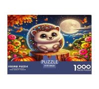 Hedgehog 1000 Piece Jigsaws for Adults Fun, Challenging & Brainteasing Birthday Gifts for Women And Man Art Colorful DIY Craft 38x26cm/1000pcs