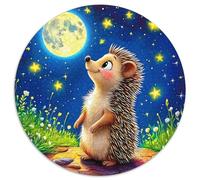 Hedgehog 1000 Piece Jigsaws Round Puzzle for Adults And Kids Colorful Unique Challenge Games Scene Creative 1000pcs (67.5x67.5cm)