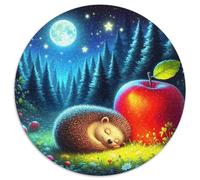 Hedgehog 1000 Piece Round Puzzles for Kids And Adults Educational Games Colorful for Impossible for Unique Challenge Games 1000pcs (67.5x67.5cm)