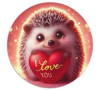 Hedgehog 1000 Piece Round Puzzles for Kids And Adults Gift for Family Colorful for Unique Challenge Games 1000pcs (67.5x67.5cm)