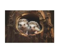 Hedgehog 1000 Piece Wooden Jigsaw Puzzle- Brain Teaser Game for Adults & Children Educational Activities Jigsaws, Clear Print - Thick & Durable Puzzles Board （75×50cm）