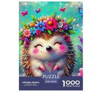 Hedgehog 1000 Pieces Cartoon Paper Jigsaw Puzzle - Picture Guide Educational Game for Kids & Adults | 70x50cm/1000pcs