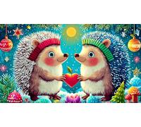 hedgehog 1000 Pieces Jigsaw Puzzles for Adults Challenging Game Jigsaw Puzzle Home Decoration for Adults and Kids Age 12 Years Up 75x50cm/1000pcs