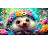 hedgehog 1000 Pieces Jigsaw Puzzles for Adults Educational Games Jigsaw Puzzle Home Decors for Men Women Elders Seniors 38x26cm/1000pcs