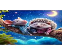 hedgehog 1000 Pieces Jigsaw Puzzles for Adults Educational Games Jigsaw Puzzle Home Decors for The Whole for Women, Gifts for Men 38x52cm/1000pcs