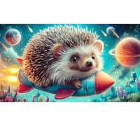 hedgehog 1000 Pieces Jigsaw Puzzles Recycled Paper Fun and Challenging Family Game Puzzle Game Great Gift Idea 70x50cm/1000pcs