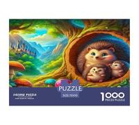 Hedgehog 1000 Pieces Jigsaw Puzzles with Paper Art Creativity & Gift Giving Adult Fun Challenges 70x50cm/1000pcs