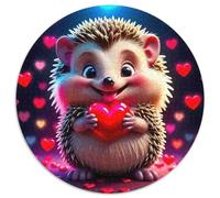 Hedgehog 1000 Pieces Jigsaws Creative Arts Circular Puzzle Jigsaw Puzzles for Adults & Kids Challenging & EducationalArt 1000pcs (67.5x67.5cm)