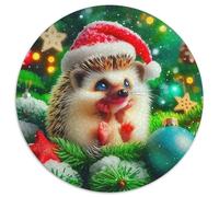 Hedgehog 1000 Pieces Jigsaws Creative Arts CircularJigsaw Jigsaw Puzzles for Adults & Kids Challenging & EducationalArt 1000pcs (67.5x67.5cm)