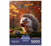 Hedgehog 1000 Pieces Premium Jigsaw Age 3+ Cool Collage Effect, Fun Details, Educational, Challenging 70x50cm/1000pcs