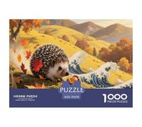 Hedgehog 1000 Pieces Premium Jigsaw Age 3+ Cool Collage Effect, Home Decoration, Educational, Challenging 70x50cm/1000pcs