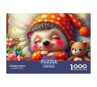Hedgehog 1000 Pieces Premium Jigsaw Animal Age 14+ for Adults Cool Collage Effect, Home Decoration, Educational, Challenging 70x50cm/1000pcs