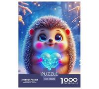 Hedgehog 1000 Pieces Premium Jigsaw Animal Age 14+ for Adults Cool Collage Effect, Home Decoration, Educational, Challenging 38x26cm/1000pcs