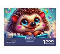 Hedgehog 1000 Pieces Premium Jigsaw Animal Age 14+ for Adults Quirky, Abstract Design, Home Decoration, Educational, Challenging Puzzle Games 70x50cm/1000pcs