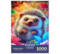 Hedgehog 1000 Pieces Premium Jigsaw Cute Animals Creative Age 12+ Cool Collage Effect, Fun Details, Educational, Challenging 70x50cm/1000pcs