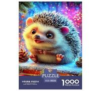 Hedgehog 1000 Pieces Premium Jigsaw Cute Animals Creative Age 14+ for Adults Cool Collage Effect, Fun Details, Educational, Challenging 38x26cm/1000pcs