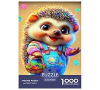 Hedgehog 1000 Pieces Premium Jigsaw Cute Animals Creative Age 3+ Cool Collage Effect, Fun Details, Educational, Challenging Puzzle Games 70x50cm/1000pcs