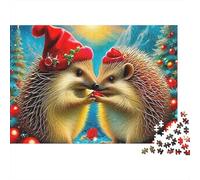Hedgehog 1000 Pieces Puzzles Beautiful View Gnome Kiss Hedgehog Decoration Puzzle Educational Game Gifts Puzzles for Adults Jigsaw Puzzles for Adults 70x50cm/1000pcs