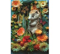 Trefl - Hedgehog 3D Effect Puzzle - 1000 Pieces - 40th Anniversary of Trefl, Art Paper Art, Premium Quality Jigsaw Puzzle for Adults and Children Ages 14 and Up