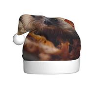 Hedgehog Adult Holiday Hat â€“ Festive Party Hat With Plush Piping And Pom-Pom, Durable Print Design, Perfect For Christmas, New Year'S, Halloween, And More