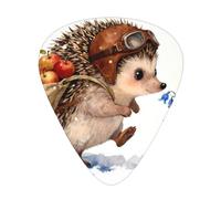 Hedgehog Apple Guitar Picks Gift Set - 12 Smooth Durable Plectrums For Acoustic, Electric & Bass Guitar, Perfect Present For Guitar Lovers & Musicians