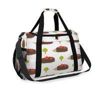Hedgehog Apples Travel Duffel Bag for Girls Boys Women Men Hedgehog Weekend Overnight Bag Shoulder Tote Luggage Handbag for Travel Sports Gym