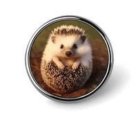 Hedgehog Badge Holder Exquisite Round Badge with Picture Pin DIY Button Badges Personalized Metal Button Pin Fashion Brooch Crafts Gifts Clothes Decorative Pins
