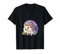 Hedgehog Boho Woodland Animal Pink Purple Teal T-Shirt